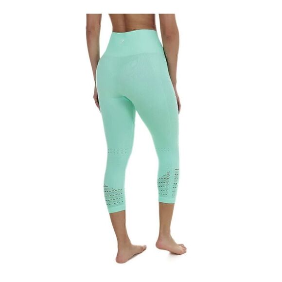 Gymshark Leggings Energy Seamless Capri Size Small Aqua Blue Cutouts - Picture 2 of 13
